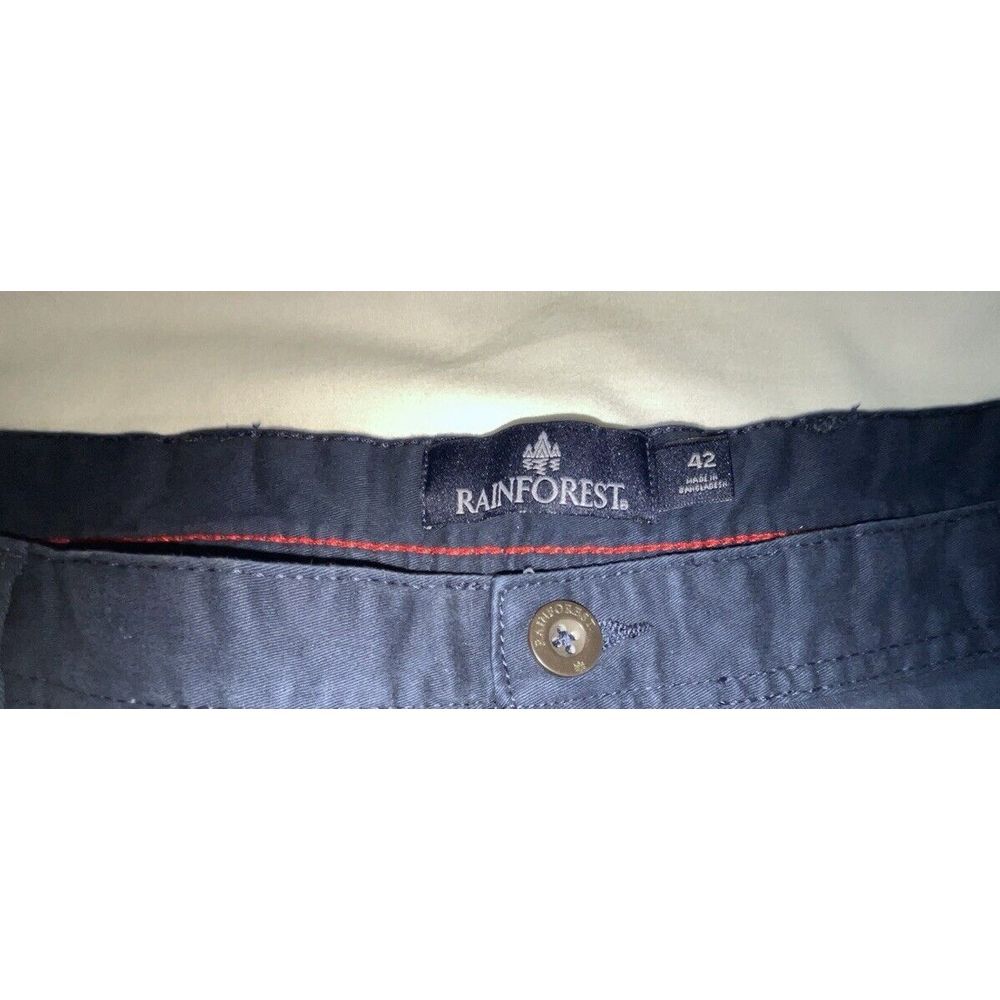 New Rainforest Men's NAVY BLUE Comfort Stretch FF Shorts, 9" Size 42 - Picture 5 of 10